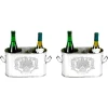 Pamono Double Silver-Plated Ice Buckets, Set of 2> Tabletop|Ice Buckets & Wine Coolers