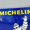 Pamono Double-Sided Michelin Tires Porcelain Advertising Sign, France, 1970s> Wall Decor