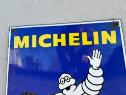 Pamono Double-Sided Michelin Tires Porcelain Advertising Sign, France, 1970s> Wall Decor