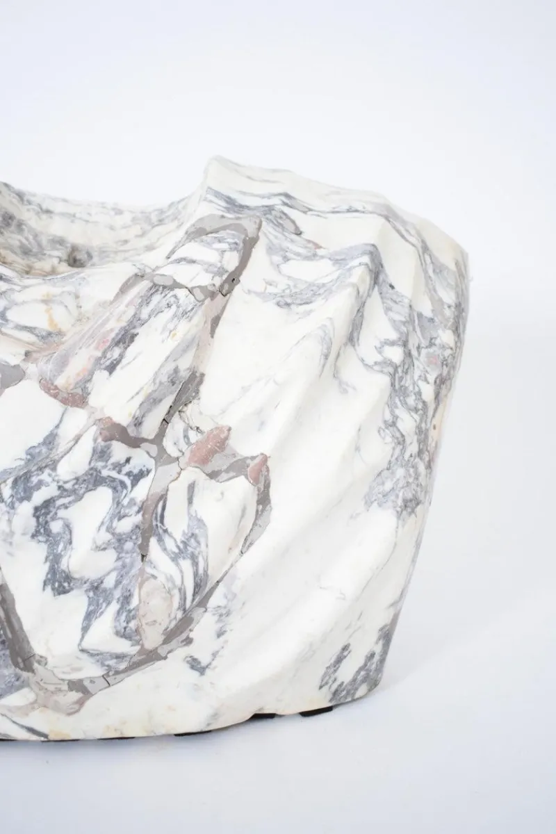 Pamono Draped Bust Sculpture, 1800s, Marble> Sculpture
