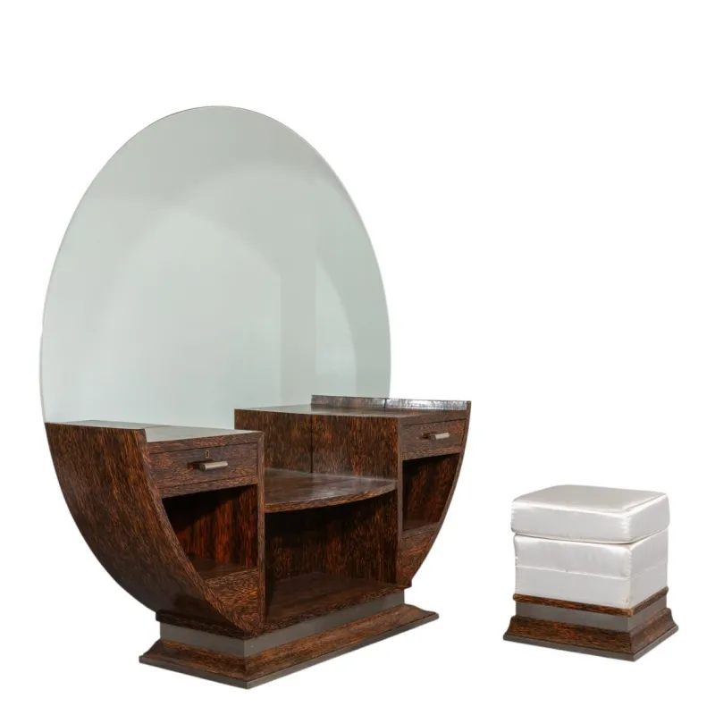 Outlet Pamono Dressing Table and Ottoman, 1940s, Set of 2