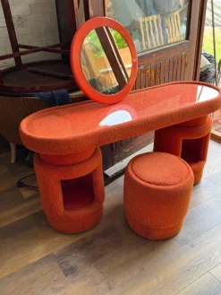 Pamono Dressing Table with Chairs from Kecskemét Furniture, 1975, Set of 3> Dressing Tables