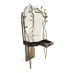 Hot Pamono Dressing Table with Triptych Mirror by Henri Fernandez