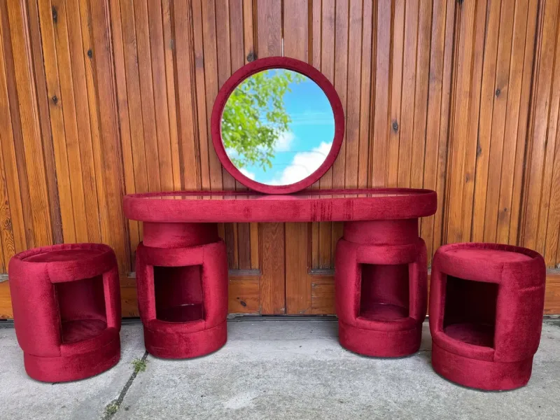 Best Pamono Dressing Tables by Kecskeméti Bútorertékesítő Vállalat, 1975, Set of 4