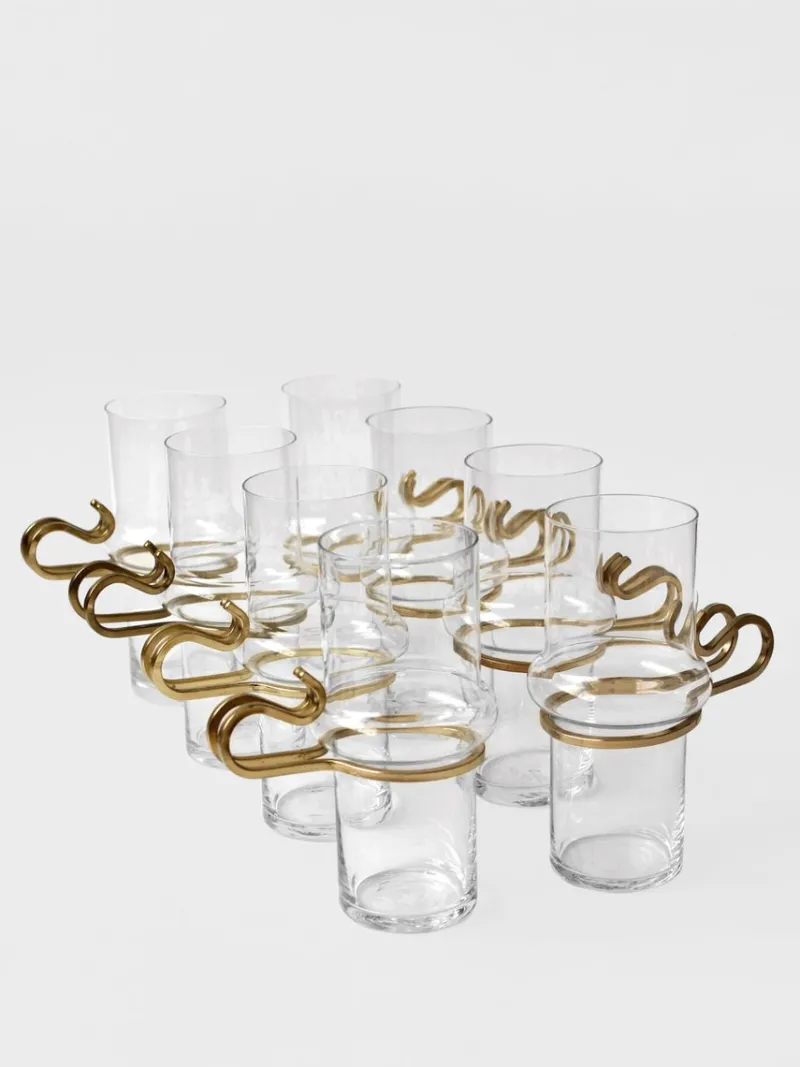 Clearance Pamono Drinking Glasses Set by Börge Lindau & Lindekrantz Orrefors, 1970, Set of 8