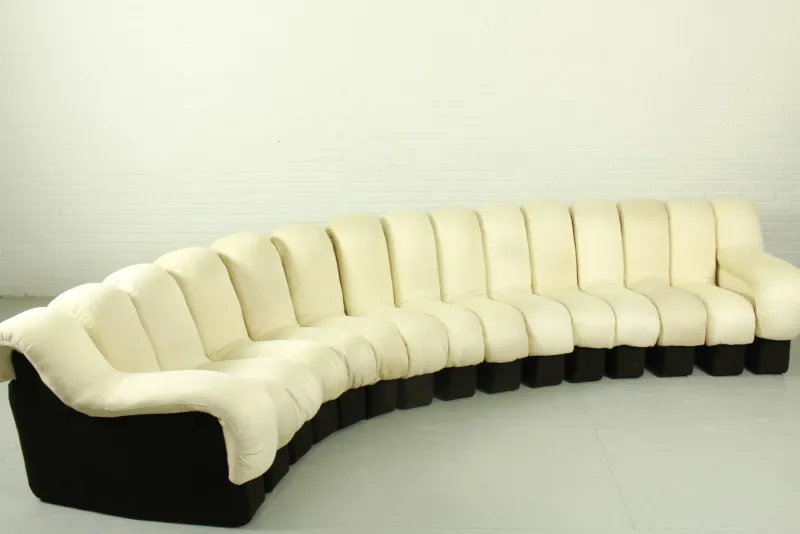 Pamono DS-600 Non Stop Sofa DS-600 with 15 Elements attributed to Eleonore Peduzzi Riva for de Sede, Switzerland, 1970s, Set of 15> Living Room Sets