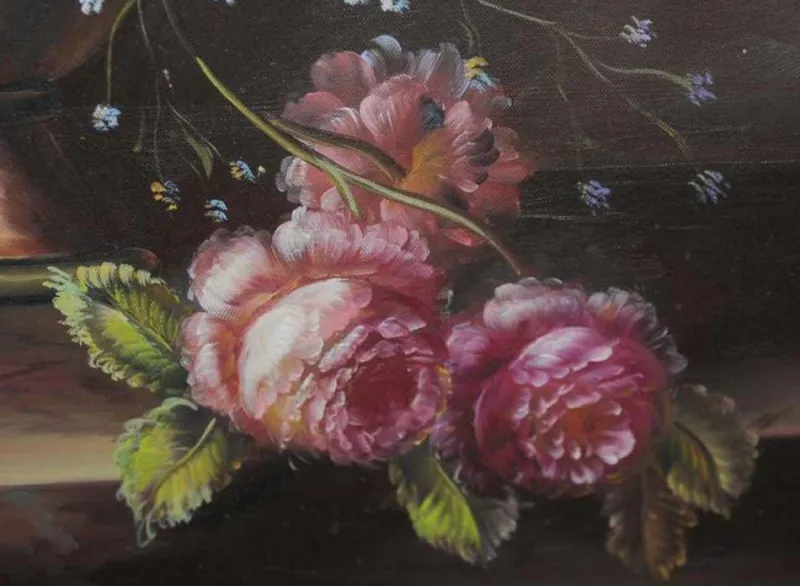 Pamono Dutch Artist, Floral Still Life, Oil Painting, Framed> Classical