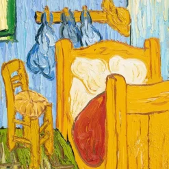 Sale Pamono Dutch Artist Geelong after Van Gogh, The Bedroom, 1970s, Oil Painting, Framed