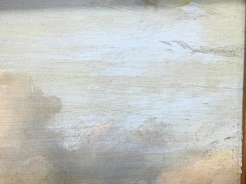 Pamono Dutch Artist, Landscape, 19th Century, Oil on Panel, Framed> Classical