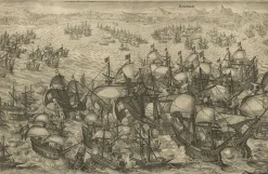 Pamono Dutch Attacking the Portuguese Fleet Off Bantam, 1644, Print><noscript><img width=