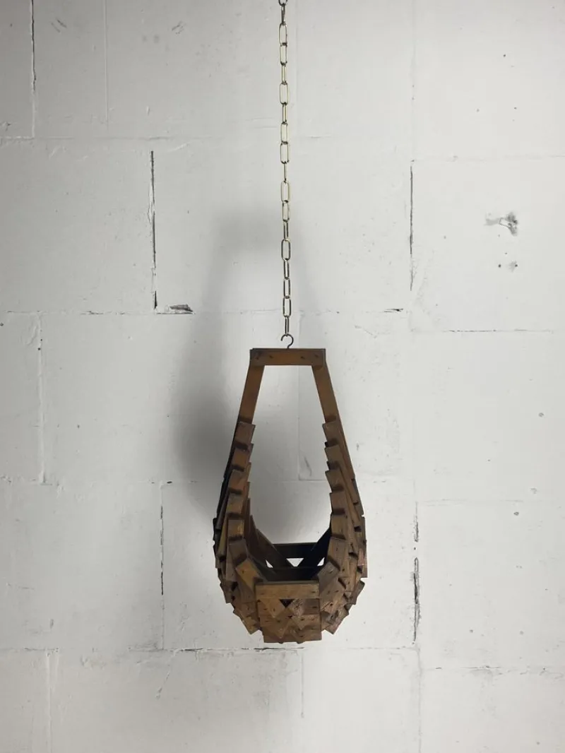 Pamono Dutch Brutalist Folk Art Hanging Plant Holder, 1960s> Planters And Jardiniere