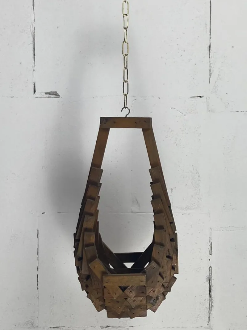 Pamono Dutch Brutalist Folk Art Hanging Plant Holder, 1960s> Planters And Jardiniere