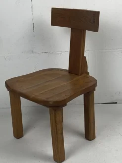 Pamono Dutch Brutalist Oak Low Chair or Childrens Chair, 1970s> Children's Chairs