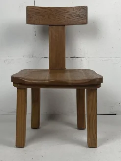 Pamono Dutch Brutalist Oak Low Chair or Childrens Chair, 1970s><noscript><img width=