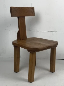 Pamono Dutch Brutalist Oak Low Chair or Childrens Chair, 1970s><noscript><img width=