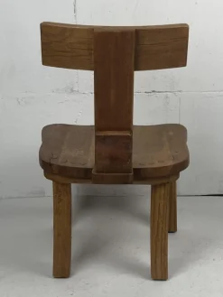 Pamono Dutch Brutalist Oak Low Chair or Childrens Chair, 1970s><noscript><img width=