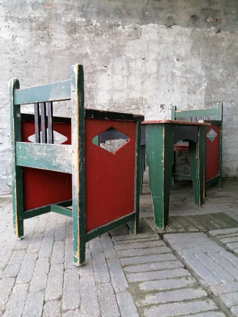 Pamono Dutch Childrens Chairs by Egbert Reitsma, 1920s, Set of 3> Children's Chairs