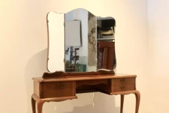 Pamono Dutch Mahogany Dressing Table with Mirror, 1950s