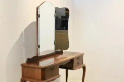 Pamono Dutch Mahogany Dressing Table with Mirror, 1950s