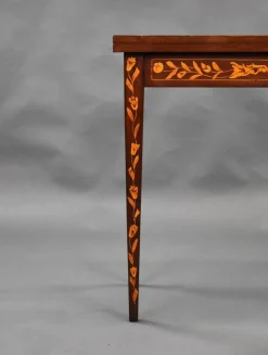 Pamono Dutch Marquetry Card Table, 1840s><noscript><img width=