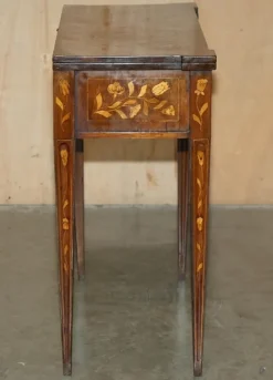 Hot Pamono Dutch Marquetry Inlaid Chess Poker Game Table, 1800