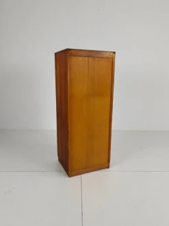 Pamono Dutch Oak Archive Cabinet with Tambour Door, 1940s><noscript><img width=