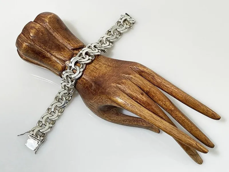 Pamono Dutch Silver Bracelet with Prince of Wales Link, 1970s> Bracelets