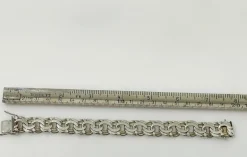 Pamono Dutch Silver Bracelet with Prince of Wales Link, 1970s><noscript><img width=