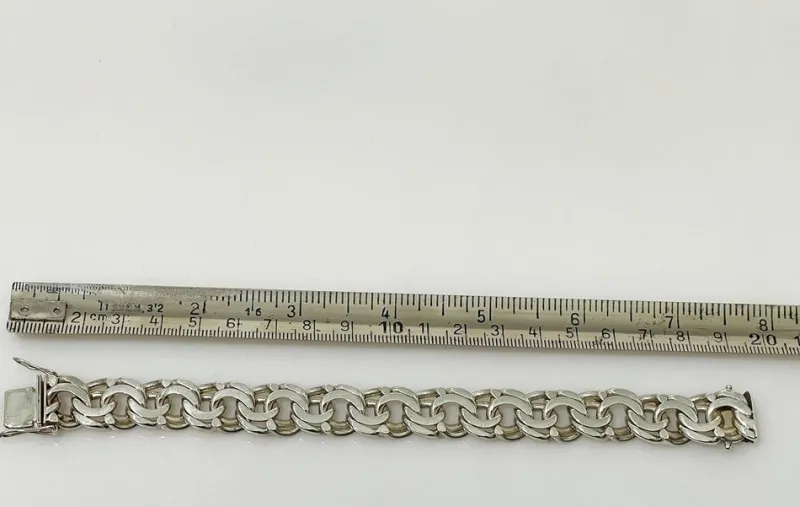 Pamono Dutch Silver Bracelet with Prince of Wales Link, 1970s> Bracelets
