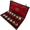 Pamono Dutch Silver Ice Cream Spoons by Van Kempen & Zonen, 1890s, Set of 12> Cutlery & Serving Utensils