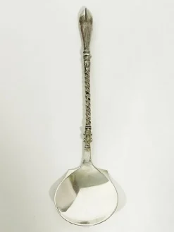 Pamono Dutch Silver Ice Cream Spoons by Van Kempen & Zonen, 1890s, Set of 12><noscript><img width=