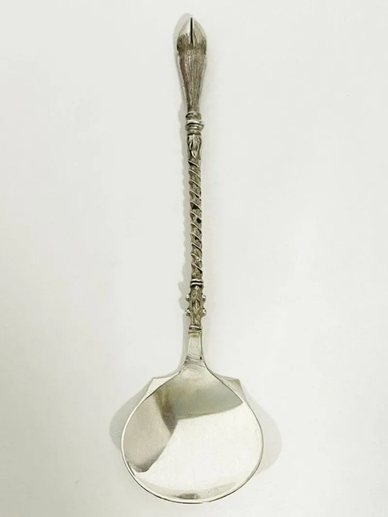 Pamono Dutch Silver Ice Cream Spoons by Van Kempen & Zonen, 1890s, Set of 12> Cutlery & Serving Utensils