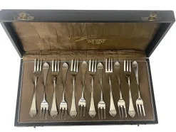 Pamono Dutch Silver Pastry Forks by Gerritsen and Van Kempen, Set of 12> Cutlery & Serving Utensils