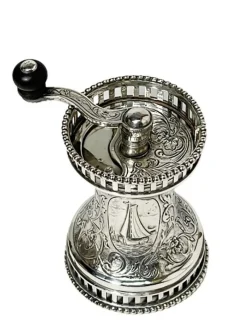 Pamono Dutch Silver Pepper Mill from Vos & Co, 1900s> Dinnerware Accessories