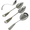 Pamono Dutch Spoons in Silver Serving from Van Kempen & ZN, 1887, Set of 4> Cutlery & Serving Utensils