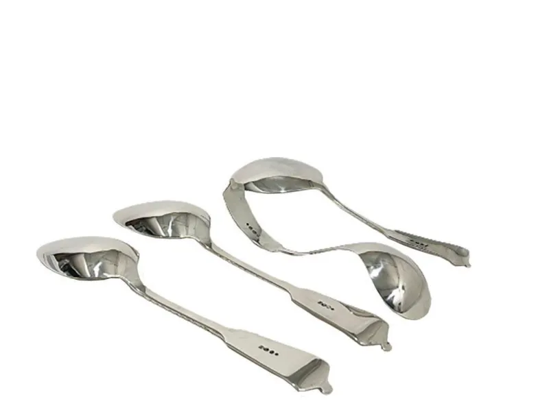 Pamono Dutch Spoons in Silver Serving from Van Kempen & ZN, 1887, Set of 4> Cutlery & Serving Utensils