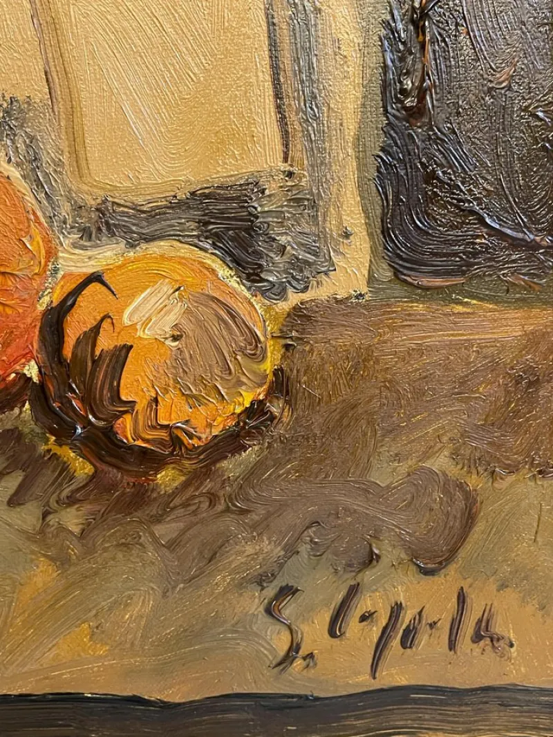 New Pamono E. Cappello, Still Life, 20th Century, Oil Painting on Canvas, Framed