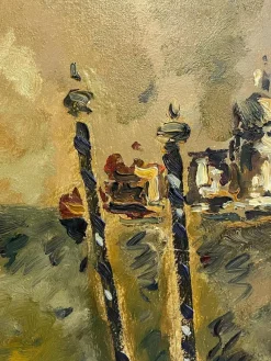 Pamono E. Cappello, Venice, 20th Century, Oil Painting on Canvas, Framed><noscript><img width=