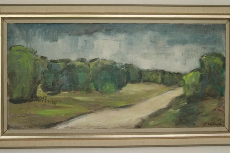 Clearance Pamono E. Karlsson, Path, 1960s, Oil on Canvas, Framed