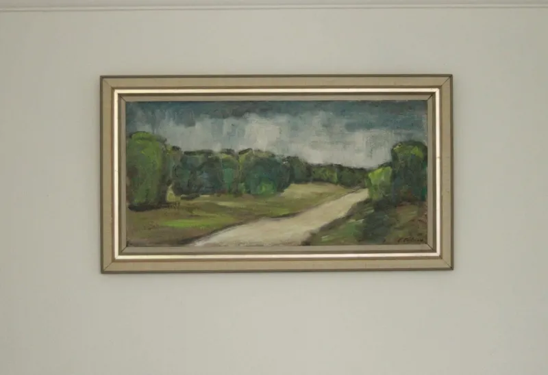 Clearance Pamono E. Karlsson, Path, 1960s, Oil on Canvas, Framed