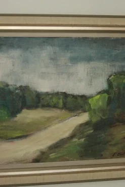 Clearance Pamono E. Karlsson, Path, 1960s, Oil on Canvas, Framed