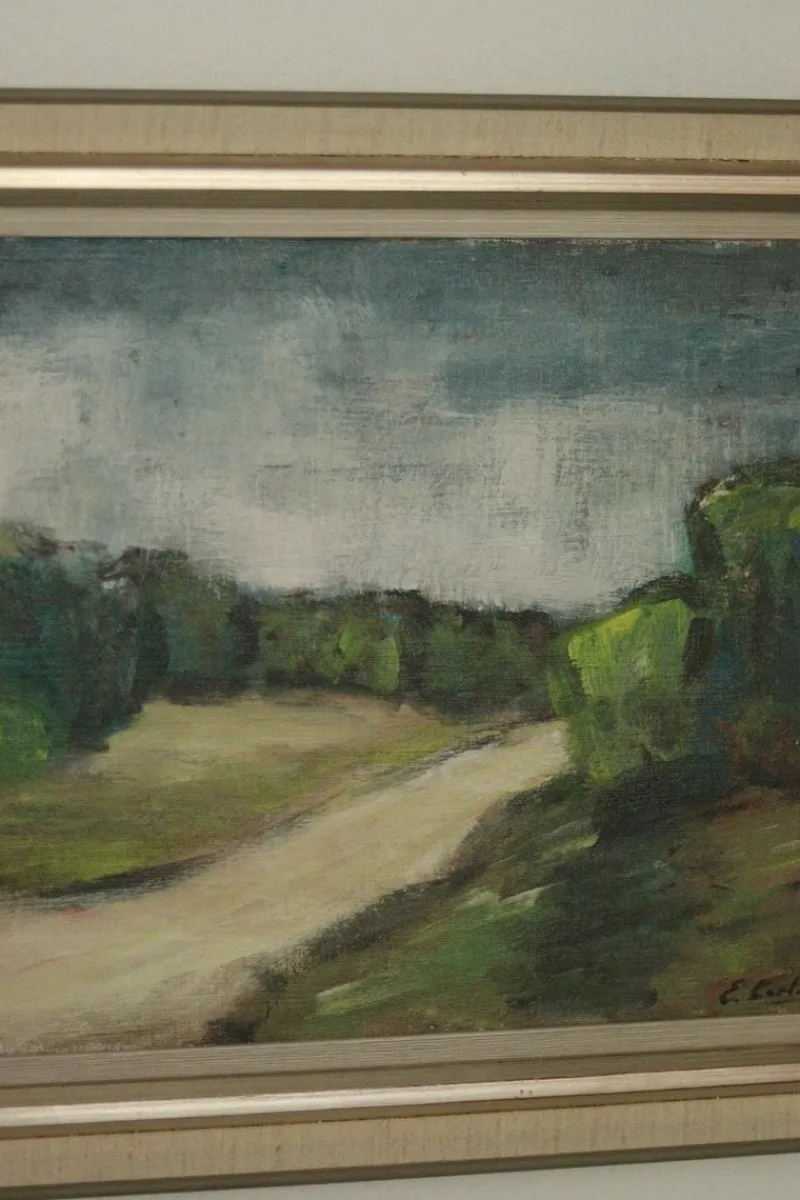 Clearance Pamono E. Karlsson, Path, 1960s, Oil on Canvas, Framed