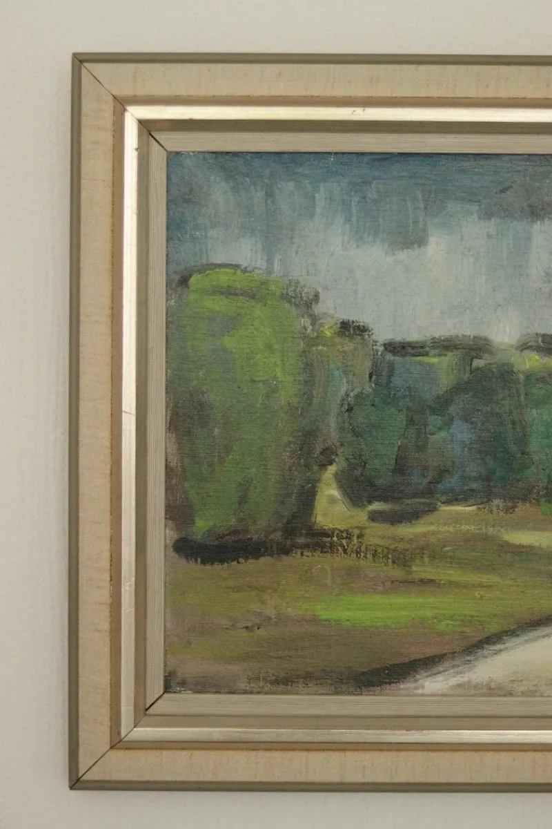 Clearance Pamono E. Karlsson, Path, 1960s, Oil on Canvas, Framed