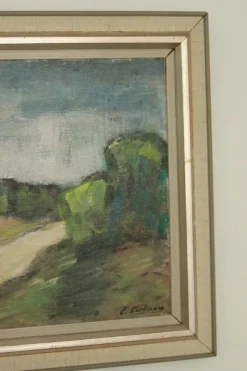 Clearance Pamono E. Karlsson, Path, 1960s, Oil on Canvas, Framed