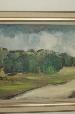 Clearance Pamono E. Karlsson, Path, 1960s, Oil on Canvas, Framed