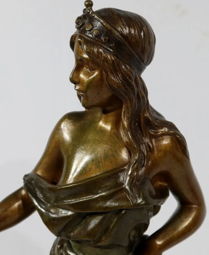 Pamono E. Villanis, Talisman, Early 20th Century, Bronze> Art Nouveau
