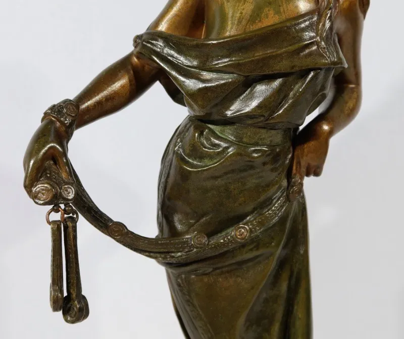 Pamono E. Villanis, Talisman, Early 20th Century, Bronze> Art Nouveau