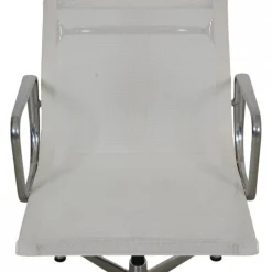 Pamono EA-108 Chair in White Mesh with Aluminium Base by Charles Eames for Vitra> Office Chairs