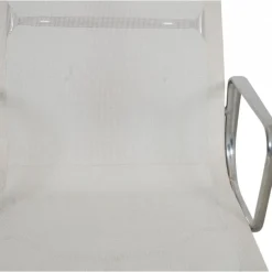 Pamono EA-108 Chair in White Mesh with Aluminium Base by Charles Eames for Vitra><noscript><img width=
