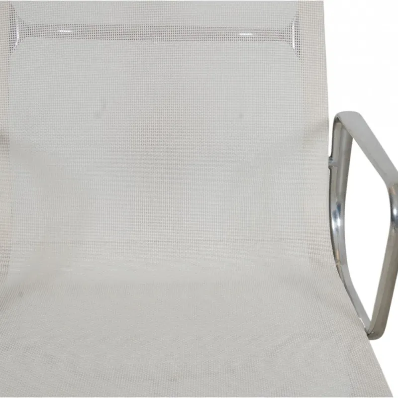 Pamono EA-108 Chair in White Mesh with Aluminium Base by Charles Eames for Vitra> Office Chairs